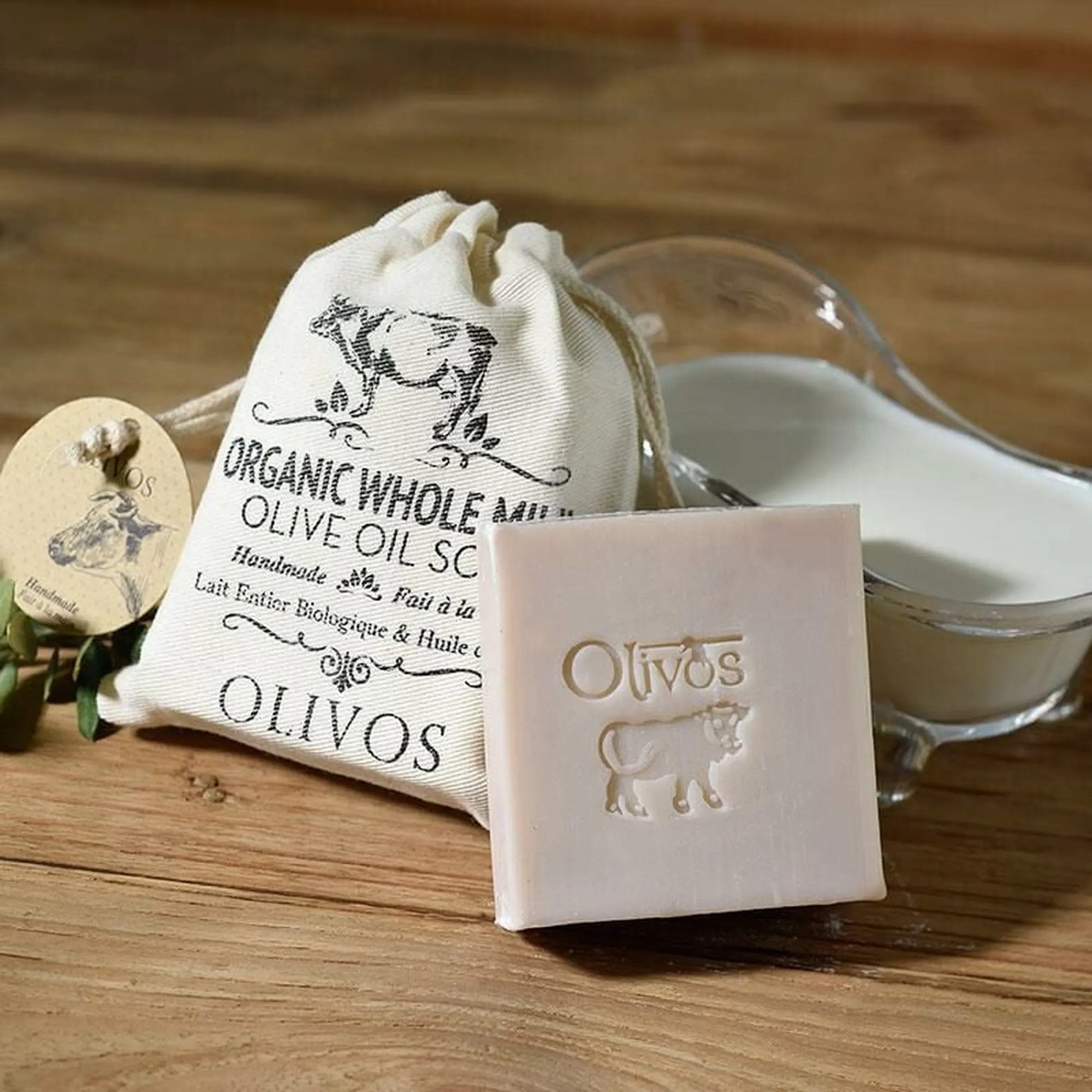 Olivos Organic Cow Milk Olive Oil Soap, 5.29 oz.