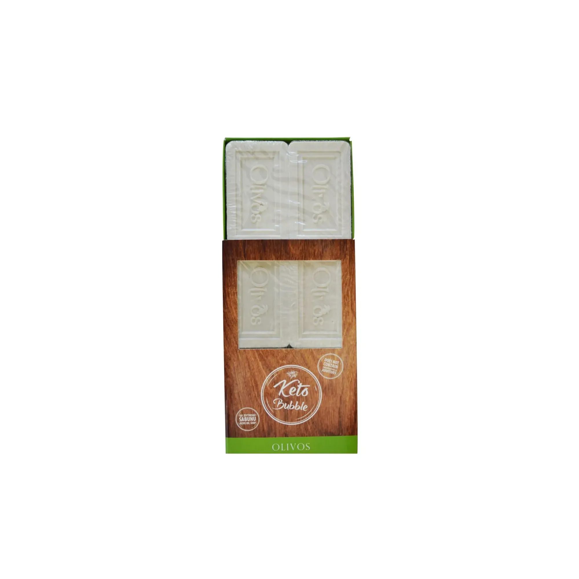 Olivos Keto Bubble Pure Olive Oil Soap, 4 × 3.53 oz.