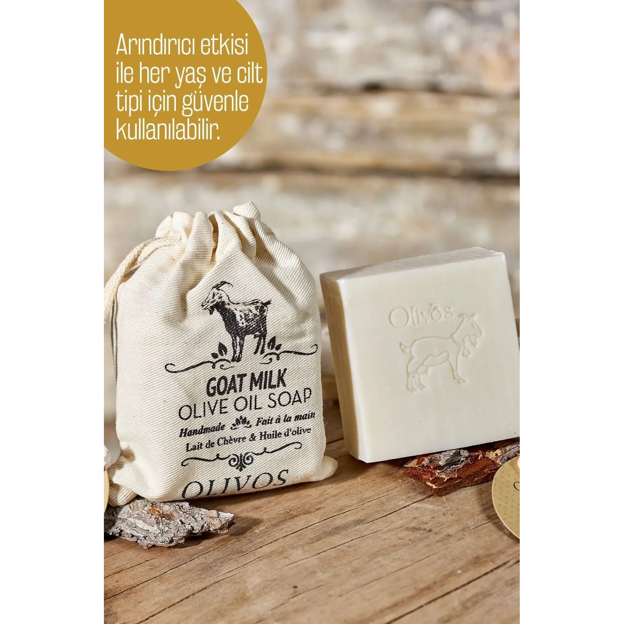Olivos Goat Milk Olive Oil Soap, 3 × 5.29 oz.