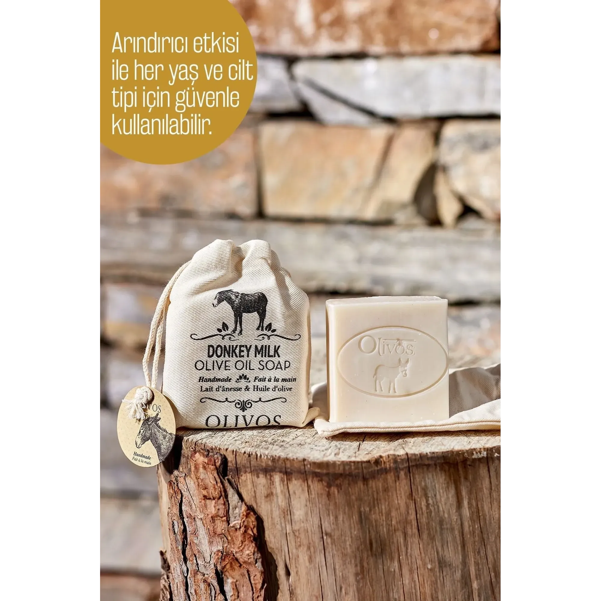 Olivos Donkey Milk Olive Oil Soap, 4 × 5.29 oz.