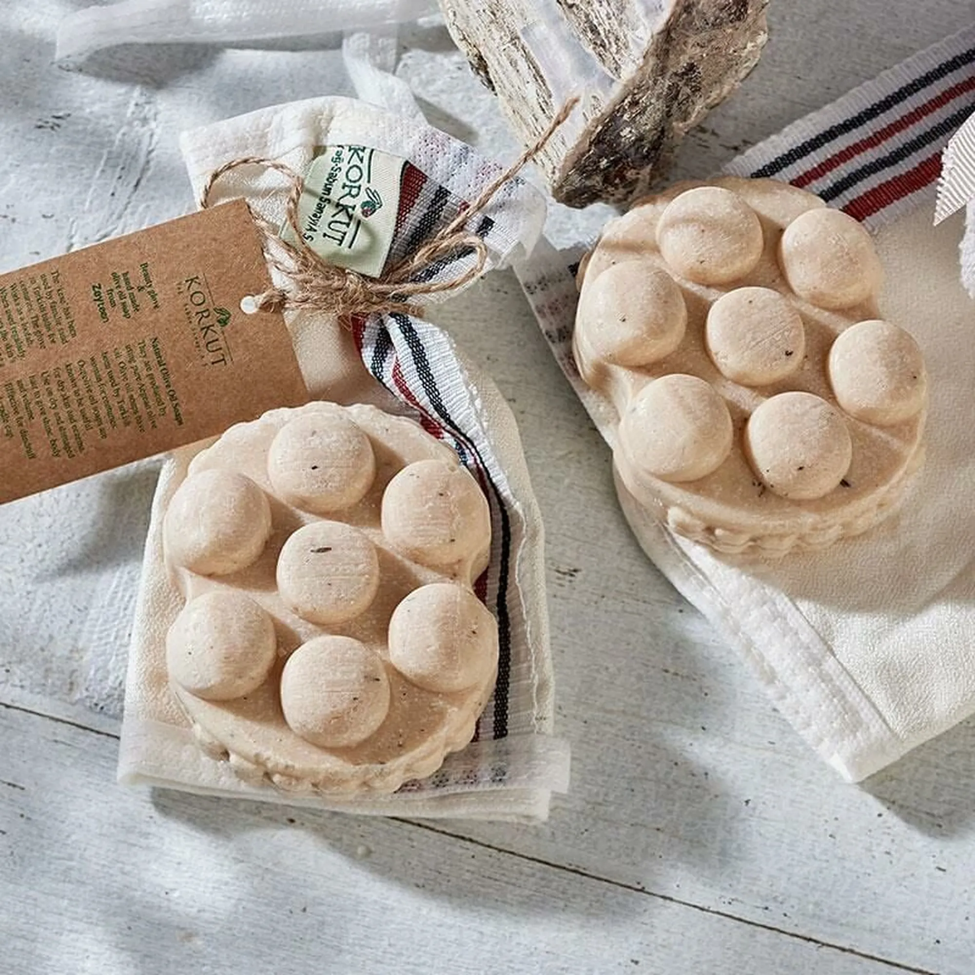 Korkut Massage Pouch Olive Oil Soap, 4.76 oz.