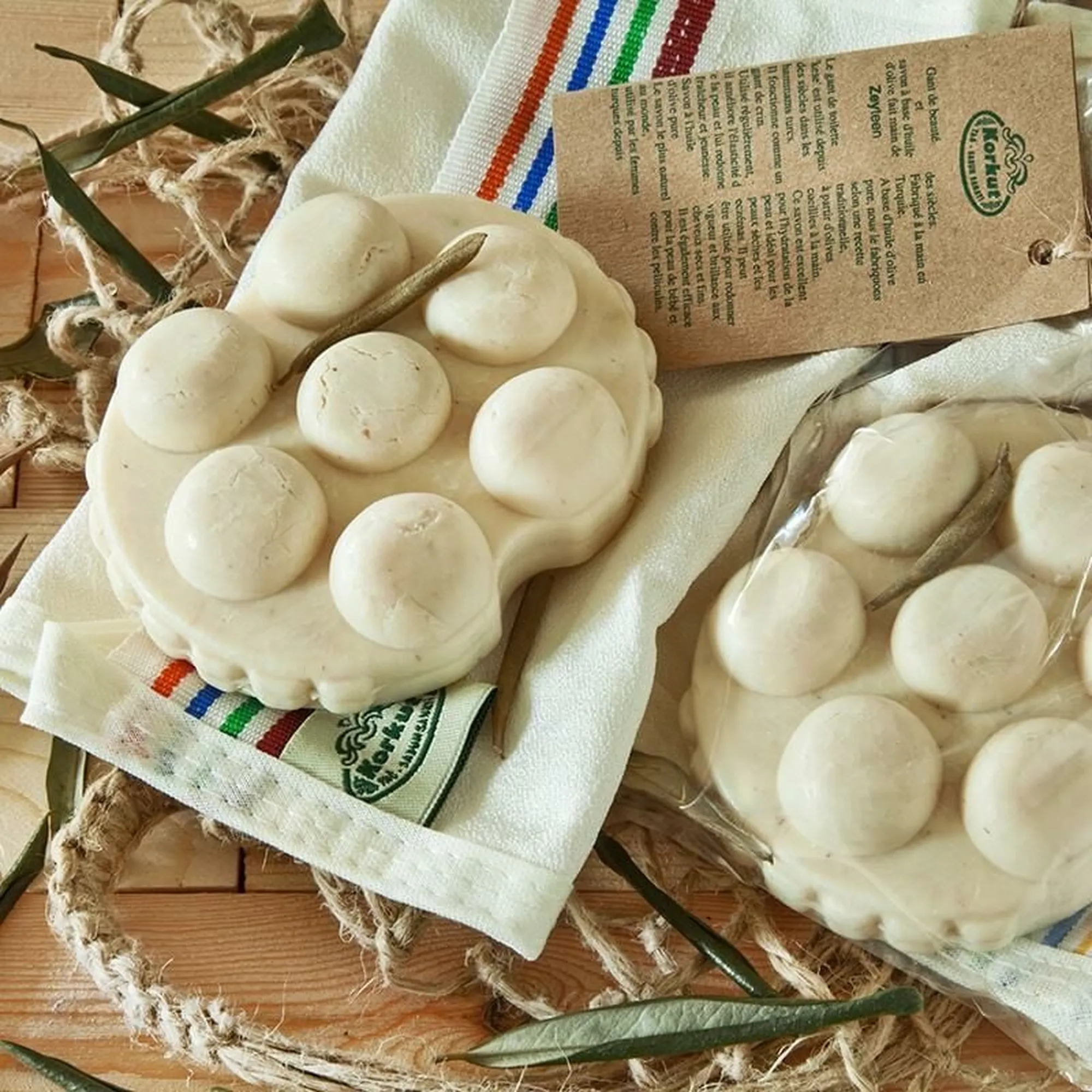 Korkut Massage Pouch Olive Oil Soap, 4.76 oz.