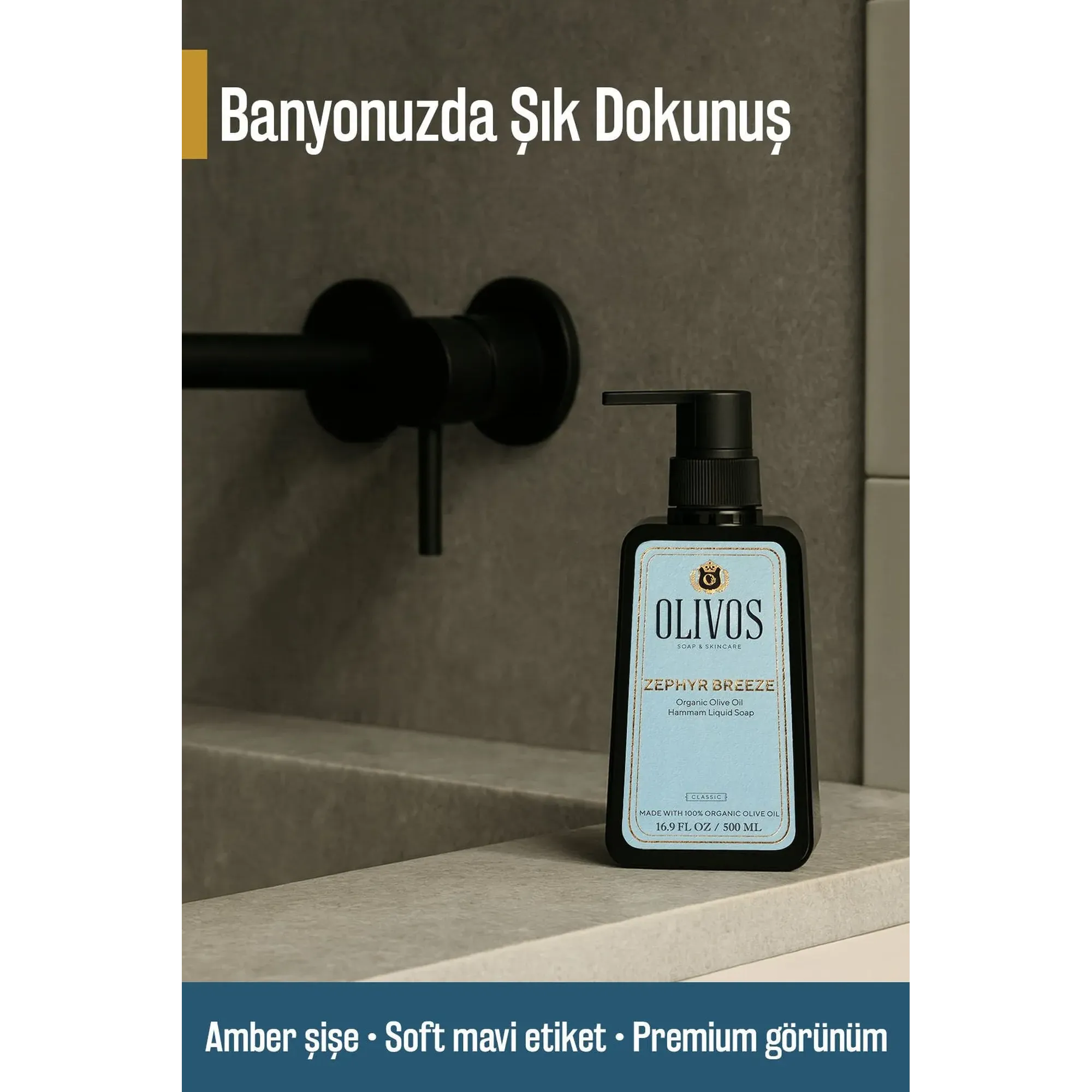 Olivos Turkish Hammam Liquid Olive Oil Soap, 16.91 fl. oz.