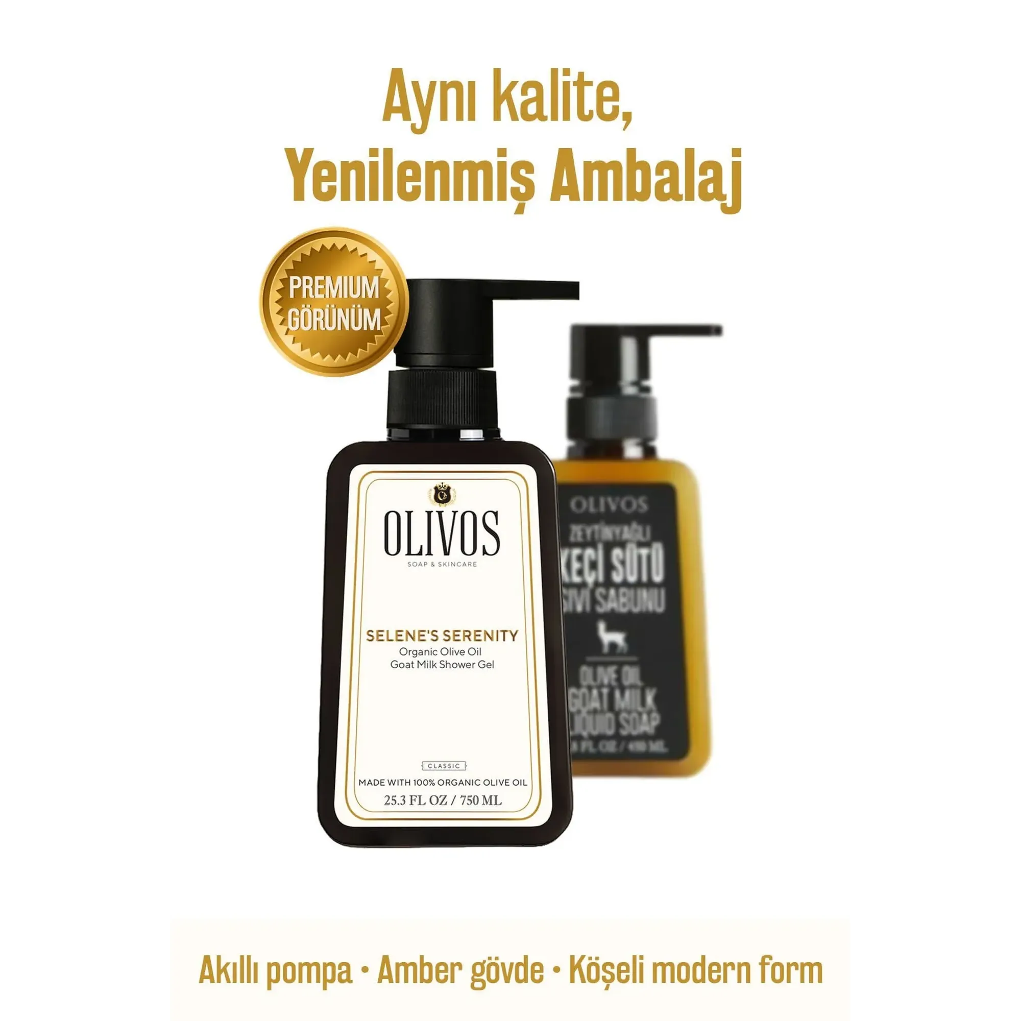 Olivos Goat Milk Liquid Olive Oil Soap, 2 × 16.91 fl. oz.