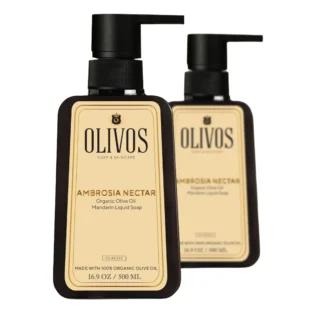 Olivos Mandarin Liquid Olive Oil Soap, 2 × 16.91 fl. oz.