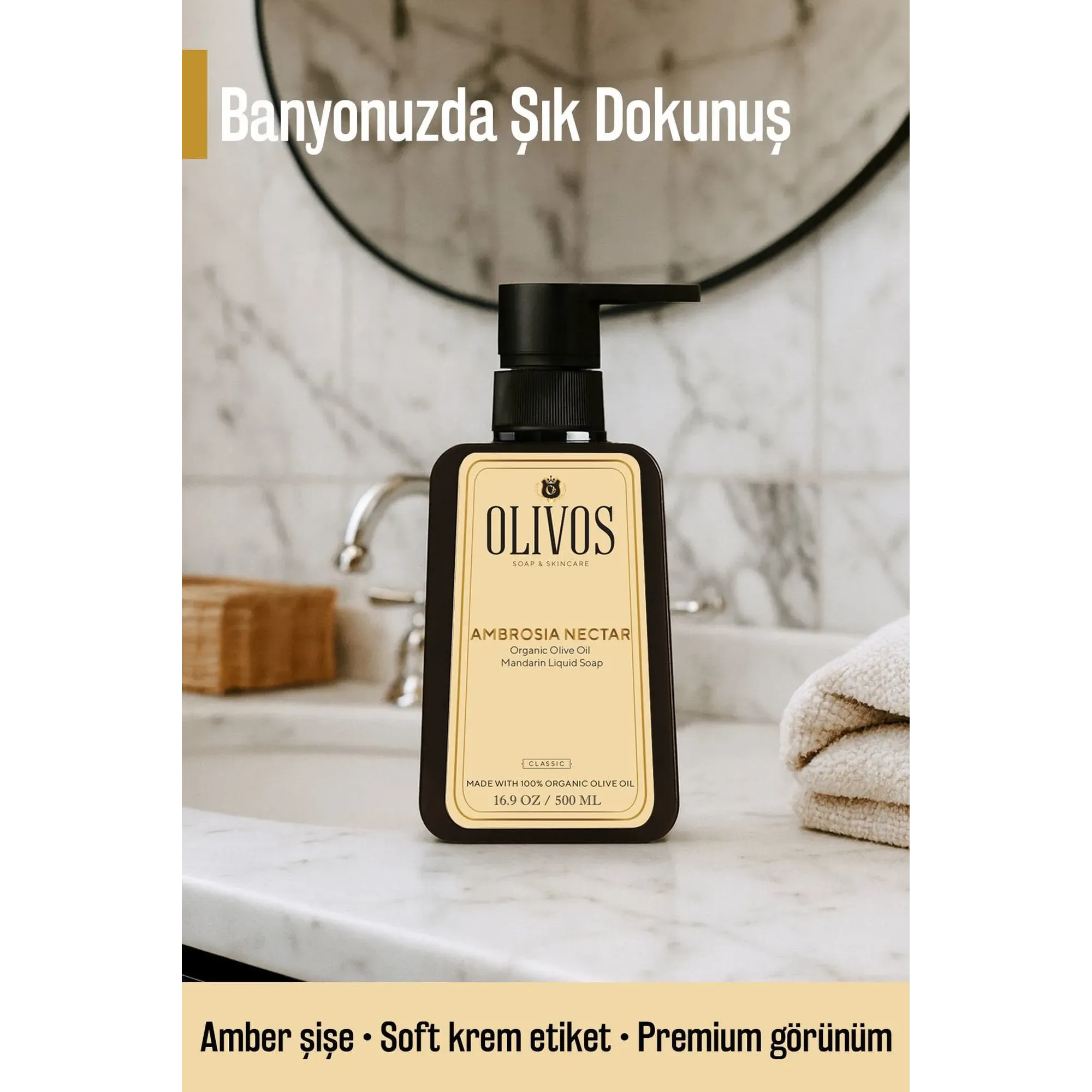 Olivos Mandarin Liquid Olive Oil Soap, 4 × 16.91 fl. oz.