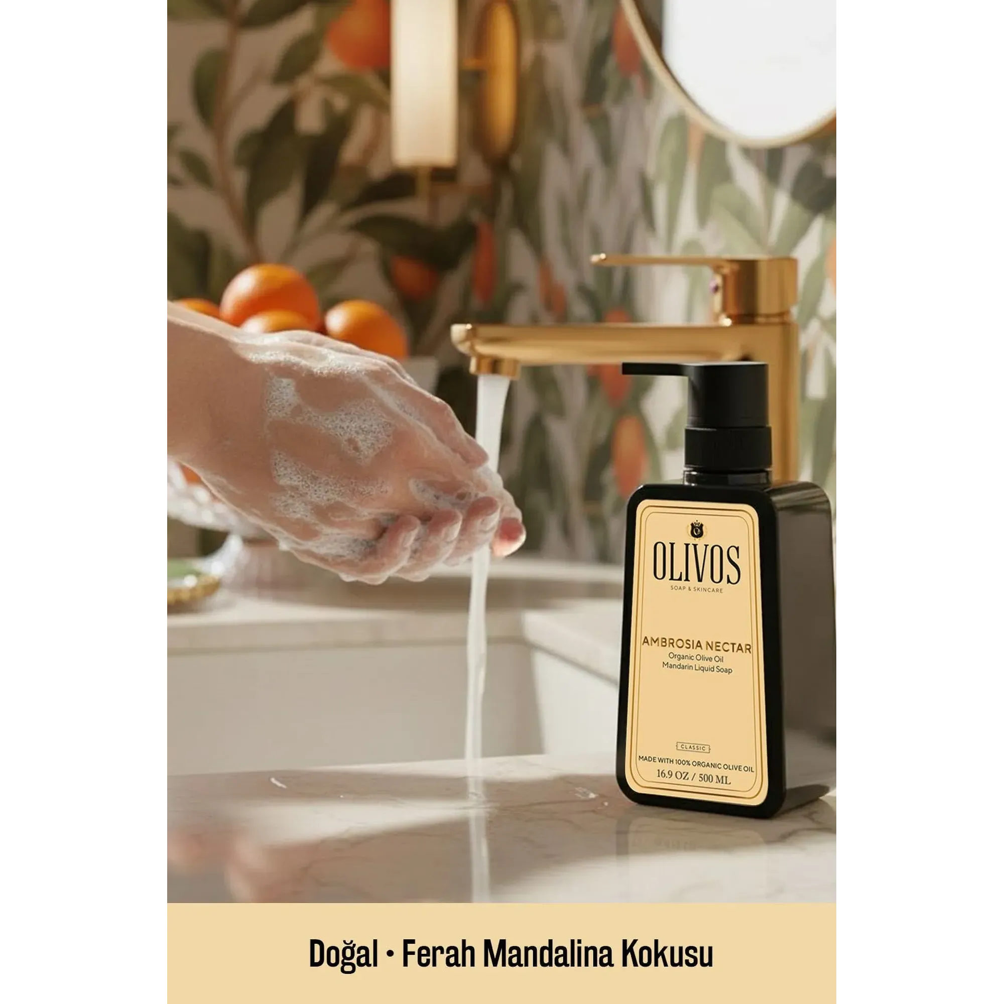 Olivos Mandarin Liquid Olive Oil Soap, 4 × 16.91 fl. oz.