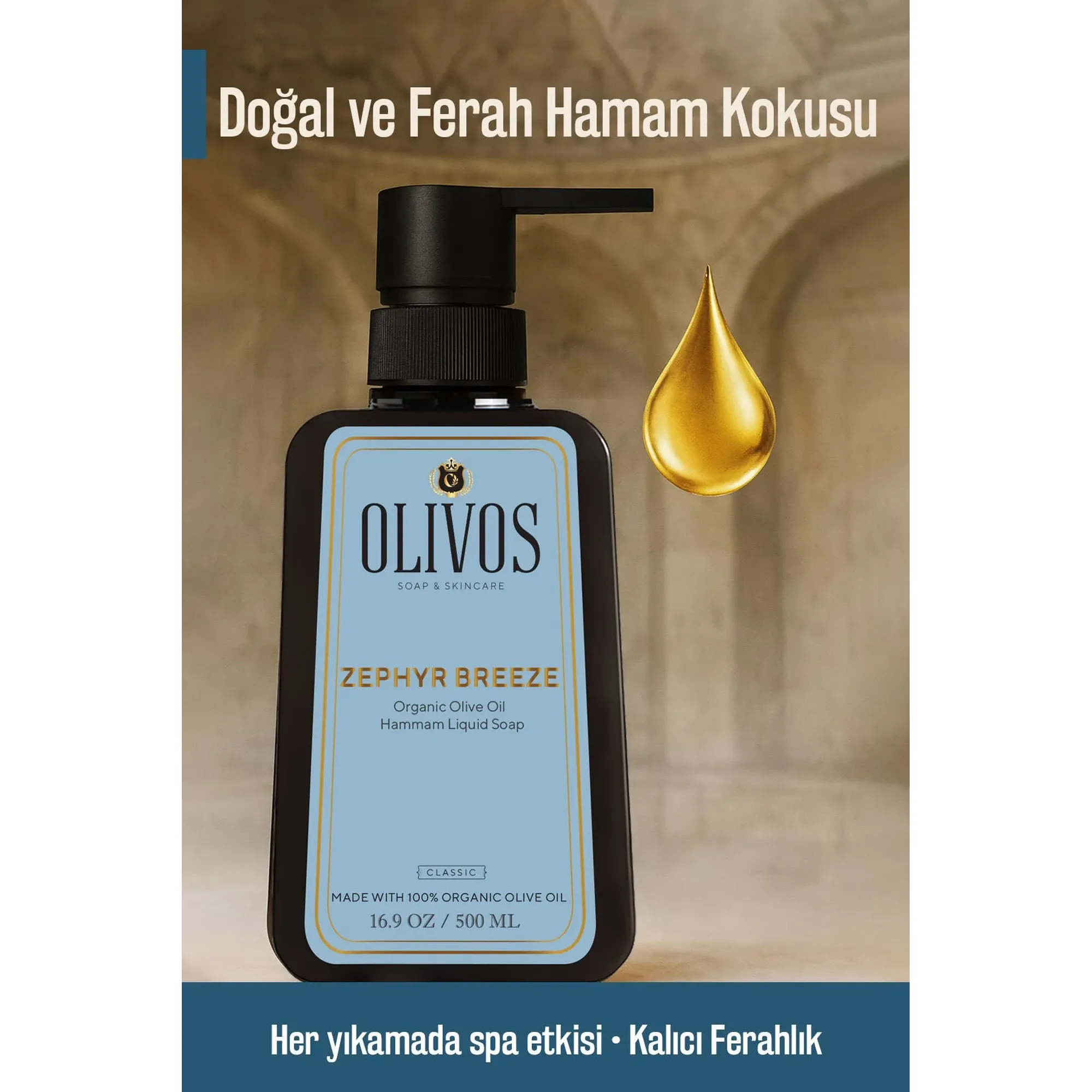 Olivos Turkish Hammam Liquid Olive Oil Soap, 4 × 16.91 fl. oz.