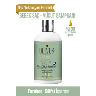 Olivos Olive Oil Baby Hair and Body Wash, 13.53 fl. oz.