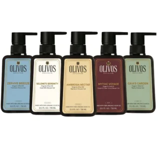 Olivos Olive Oil Shower Gel Set, 5 × 25.36 fl. oz.
