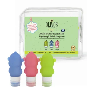 Olivos Olive Oil Baby Hair and Body Wash Travel Set, 3 × 3.01 fl. oz.