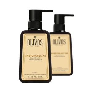 Olivos Mandarin Olive Oil Shower Gel, 2 × 25.36 fl. oz.