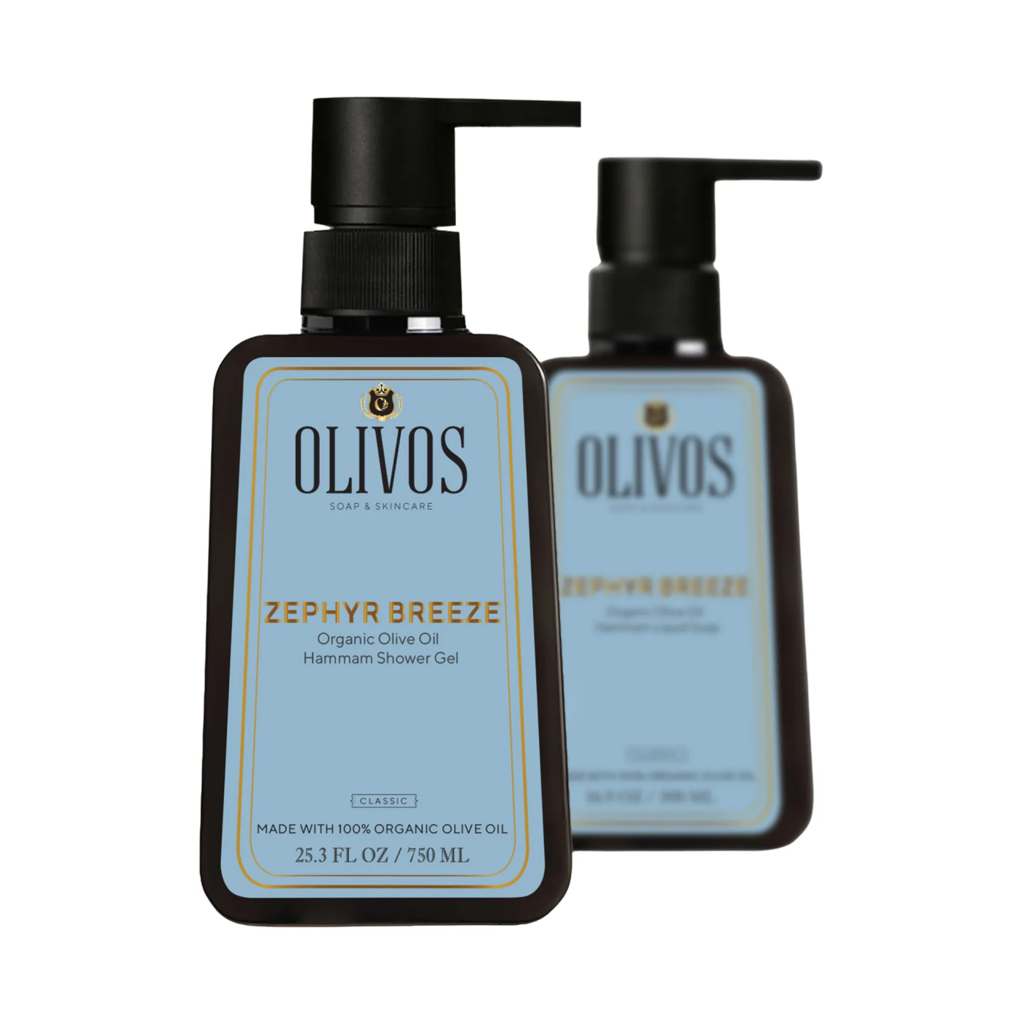 Olivos Turkish Hammam Olive Oil Shower Gel, 2 × 25.36 fl. oz.