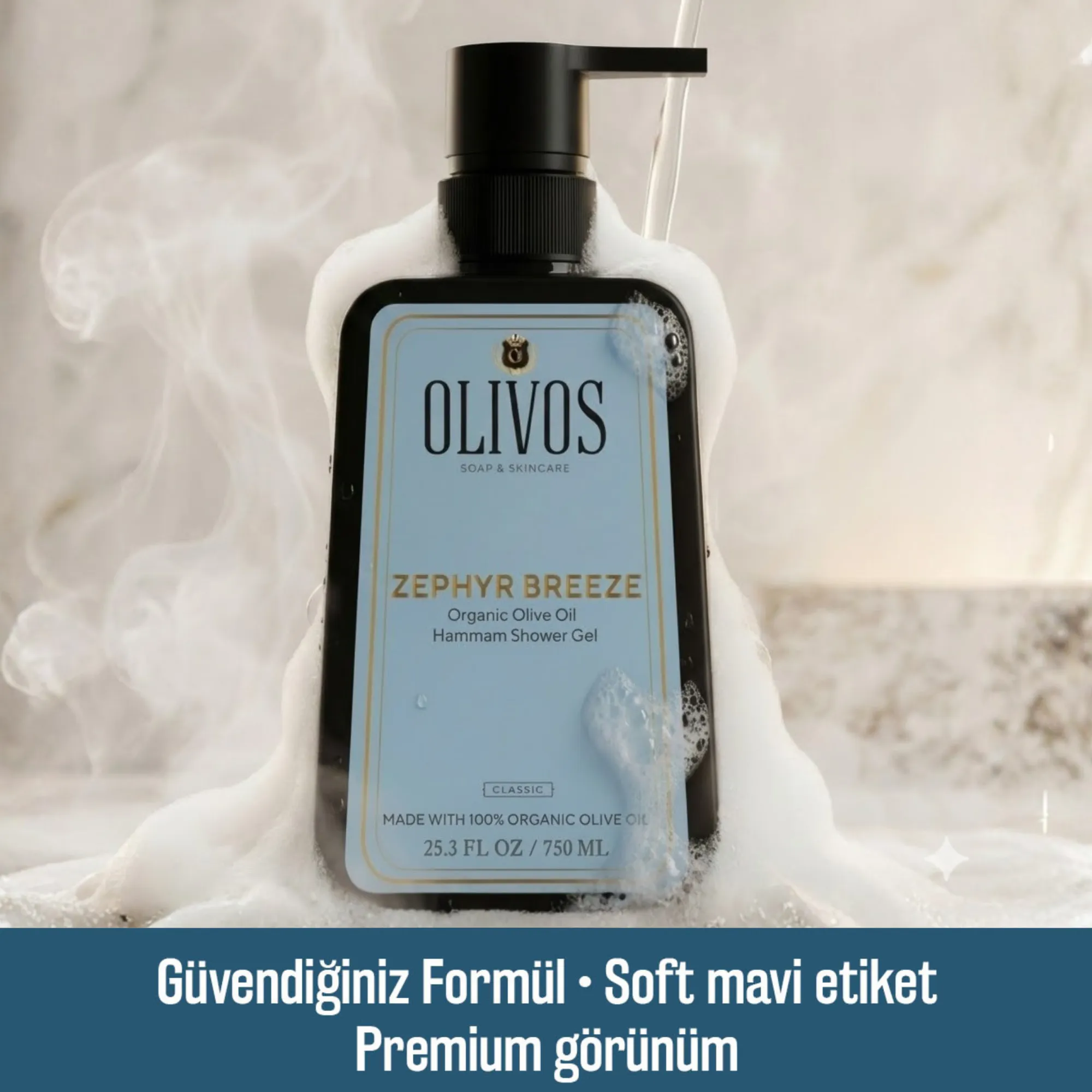 Olivos Turkish Hammam Olive Oil Shower Gel, 2 × 25.36 fl. oz.