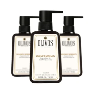 Olivos Goat Milk Olive Oil Shower Gel, 3 × 25.36 fl. oz.