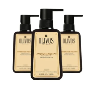 Olivos Mandarin Olive Oil Shower Gel, 3 × 25.36 fl. oz.