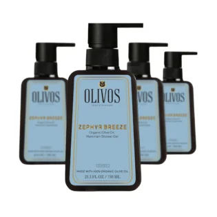Olivos Turkish Hammam Olive Oil Shower Gel, 4 × 25.36 fl. oz.