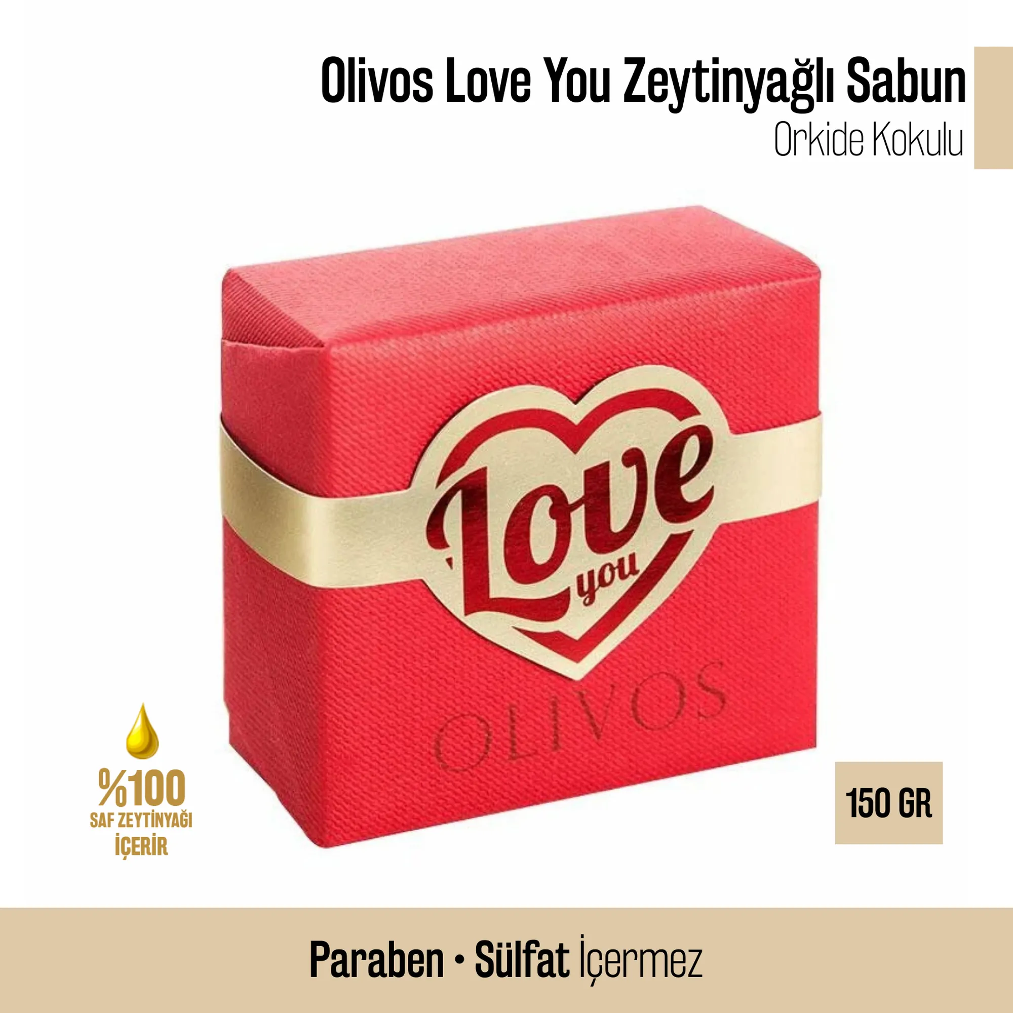Olivos Love You Orchid Olive Oil Soap, 5.29 oz.