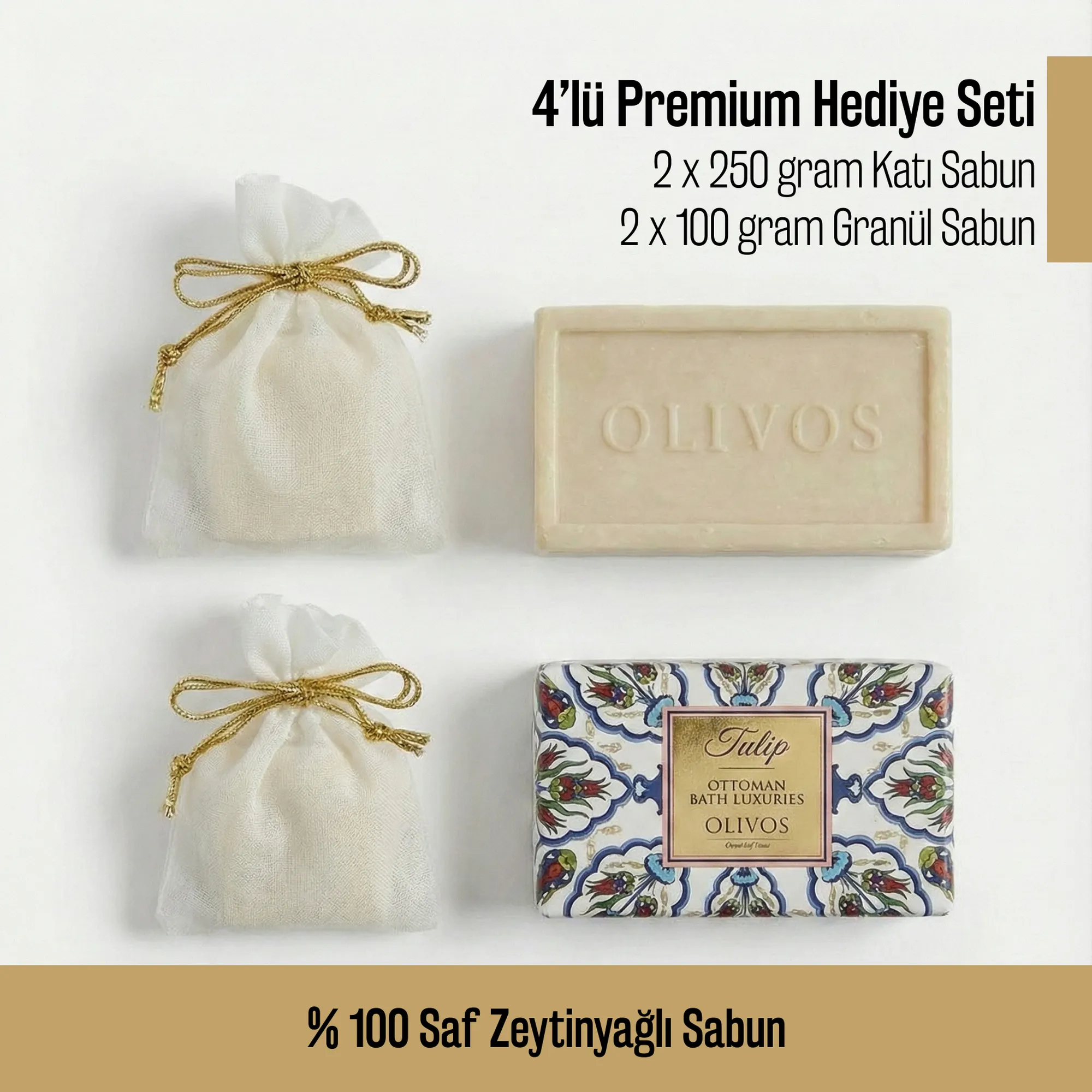 Olivos Ottoman Series Tulip Olive Oil Soap Gift Set